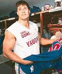 Jose standing by his 1998 Spring Training locker 