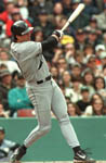 Jose launches his 6th homer of the year from Fenway on 4/18/99 (AP)