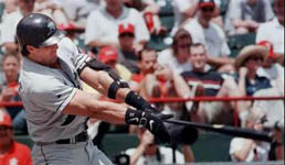 Jose belting homer #16 on 5/19/99 (AP)