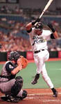 Jose getting hit with a pitch on 5/22/99 (AP)