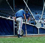 Jose stretching during BP in Detroit