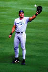 Jose catching a ball before the game