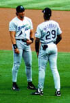 Jose chatting with Fred McGriff